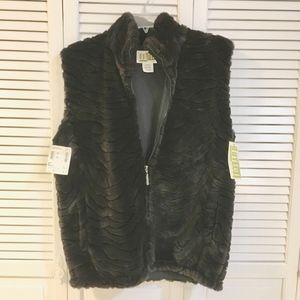 Vest Women Duffel Medium faux fur Nordstrom Tags cozy zipper